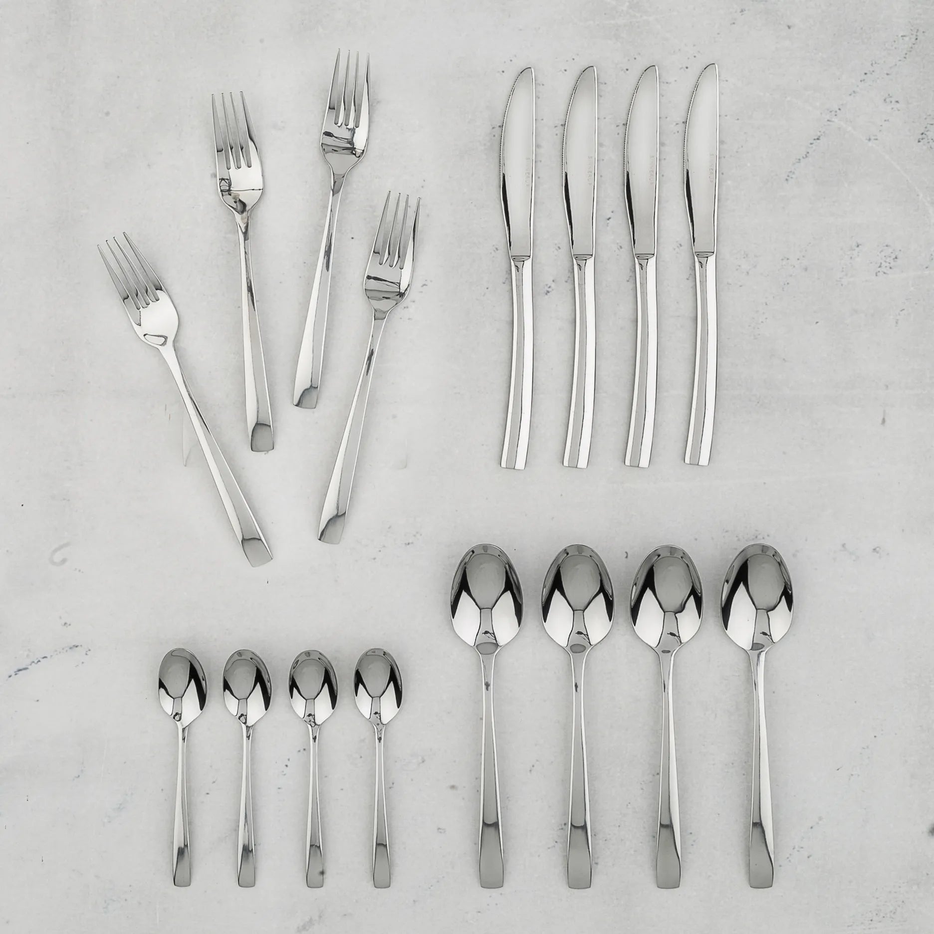 Glanze Besteck Set 16-tlg. Silber